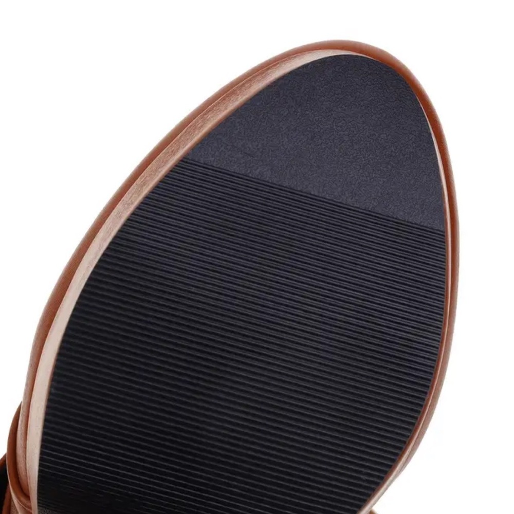 Chic Light Brown Heeled Boots - image 4